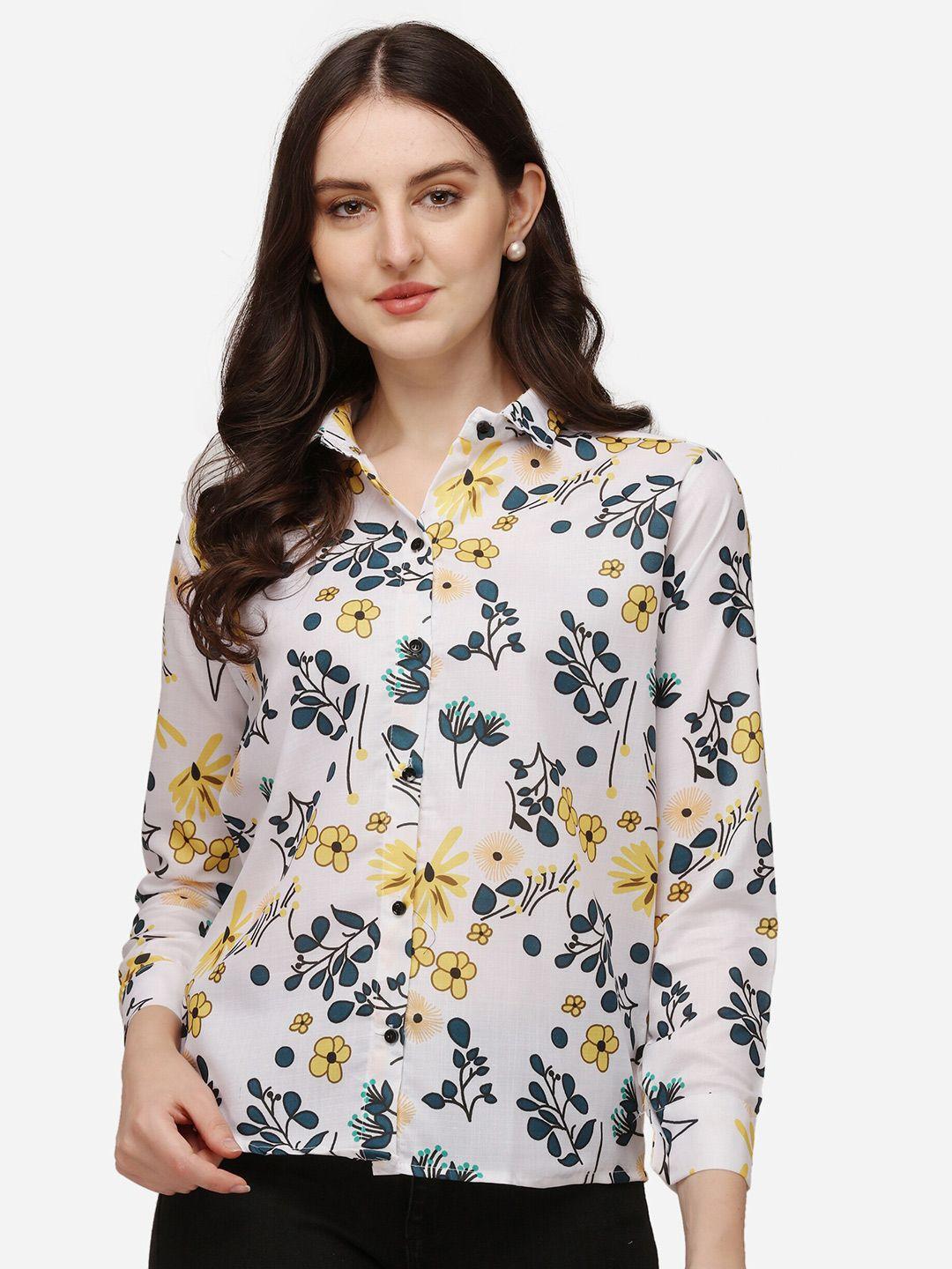 getchi women comfort floral opaque printed party shirt
