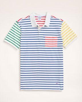 gf striped slim fit fun polo t-shirt