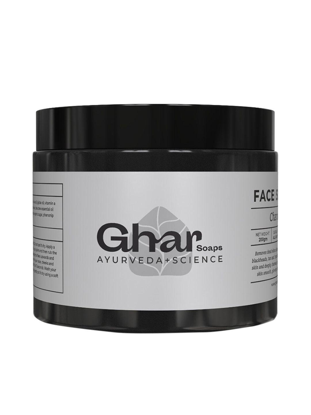 ghar soaps charcoal scrub- 200gm