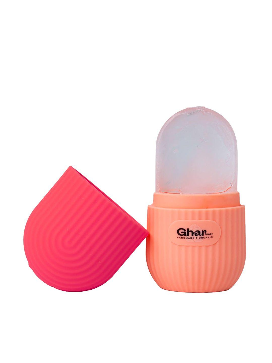 ghar soaps face & eyes reusable ice roller - pink