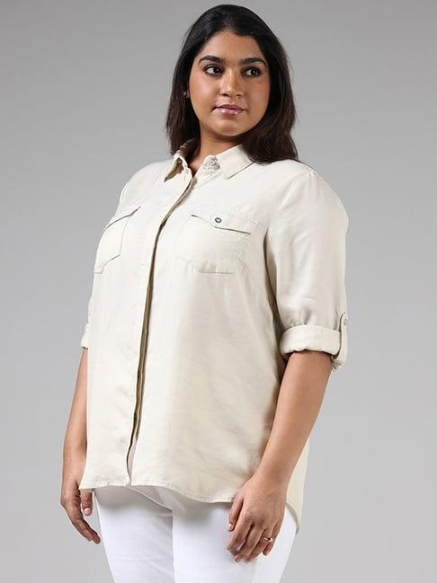 gia by westside beige casual shirt