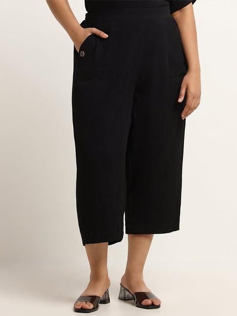 gia by westside black crinkled pants