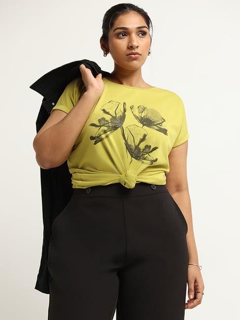 gia by westside green printed t-shirt