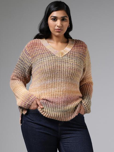 gia by westside multicolor knitted sweater