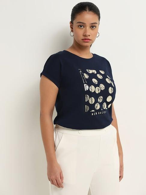 gia by westside navy geometrical printed t-shirt
