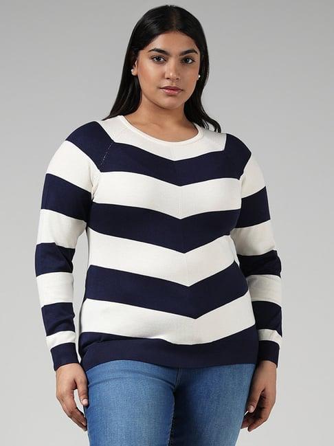 gia by westside navy striped sweater