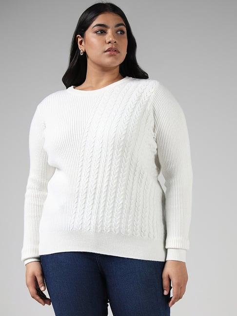 gia by westside off white knitted sweater