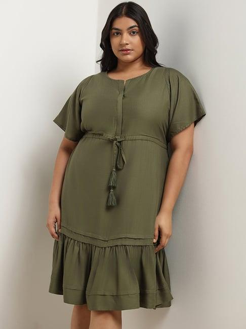 gia by westside olive tiered dress