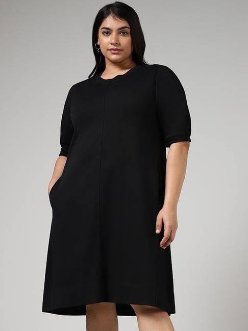 gia by westside solid black dress