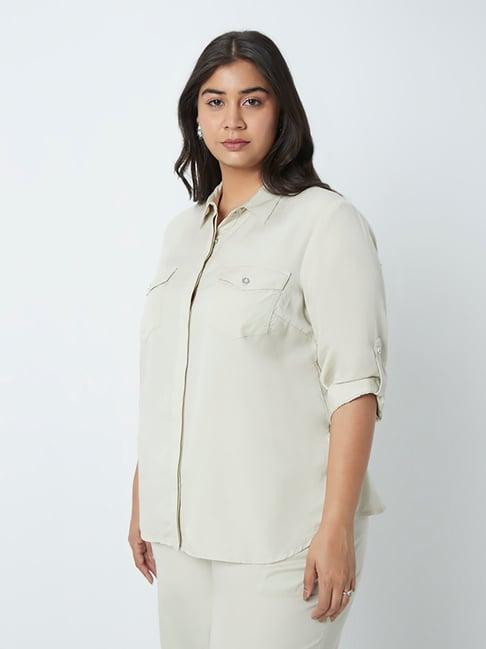 gia curves by westside beige alaya shirt