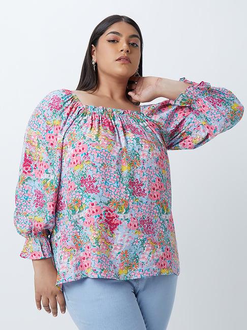 gia curves by westside multicolour floral print top