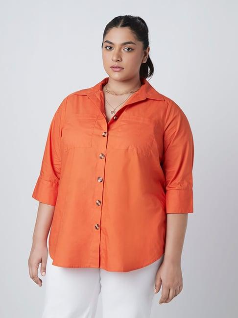 gia curves by westside orange shirt