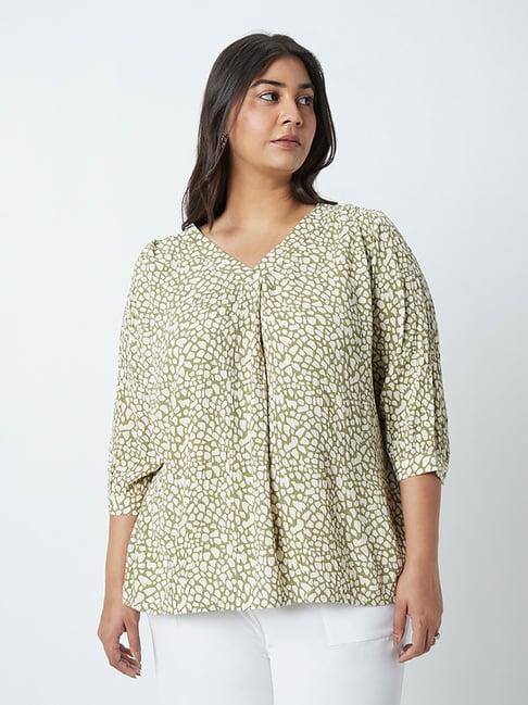gia curves by westside sage printed blouse