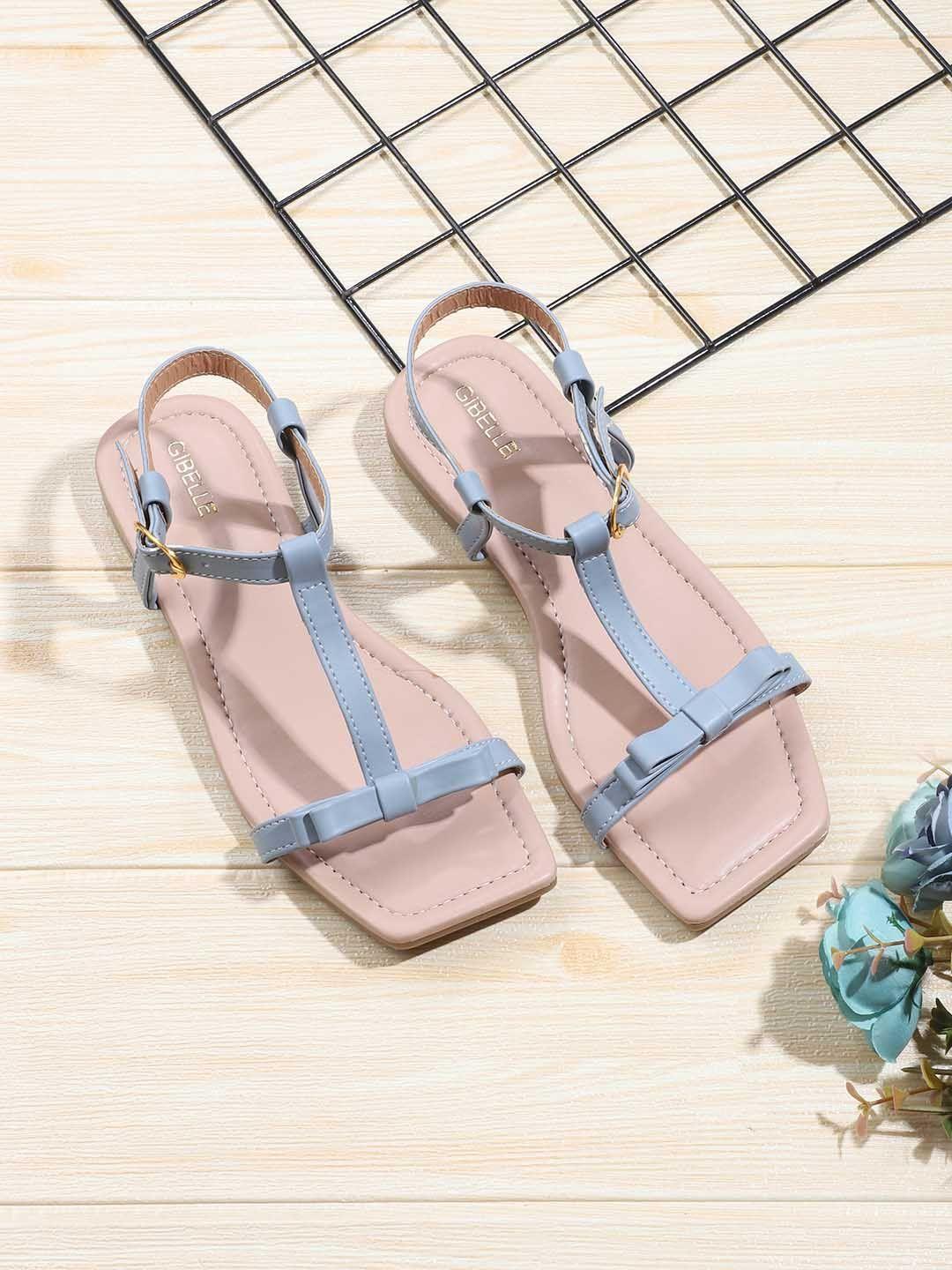 gibelle bows t-strap flats with buckle closure