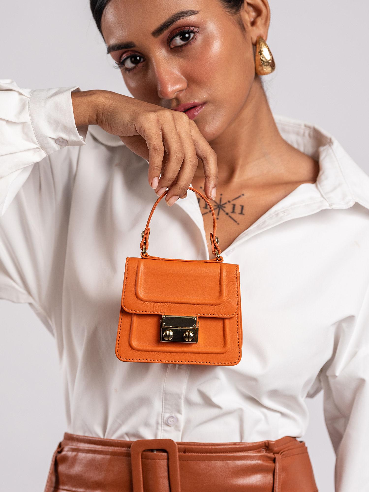 gigi mini orange sling and cross bags