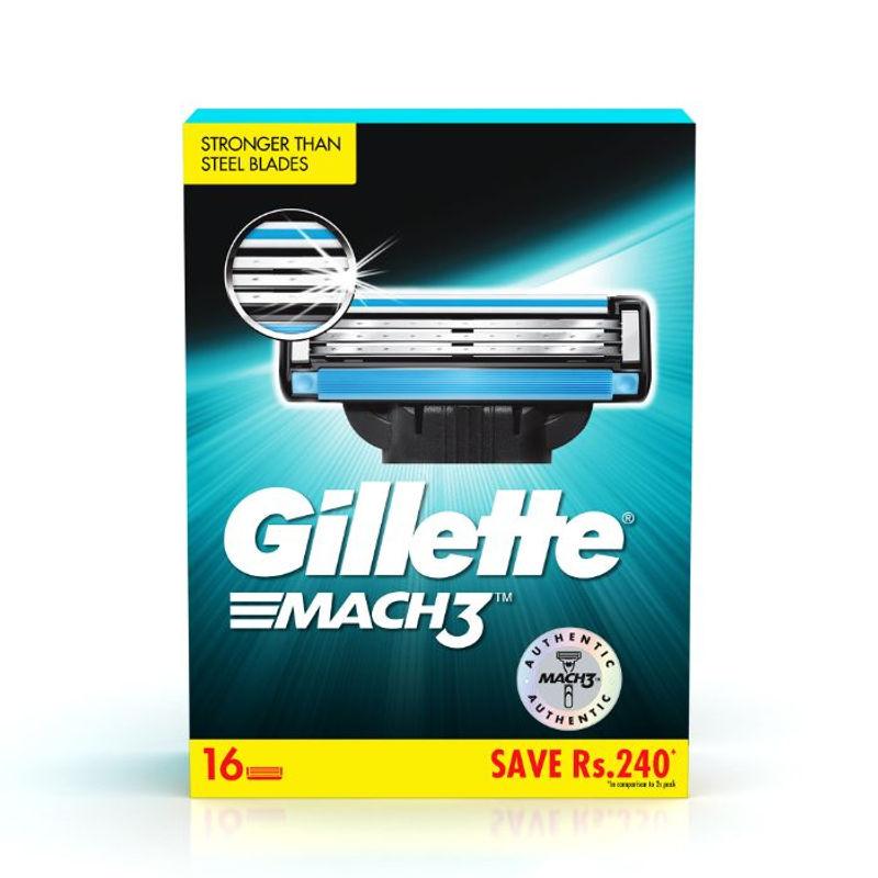 gillette mach 3 shaving blades (pack of 16 cartridges)