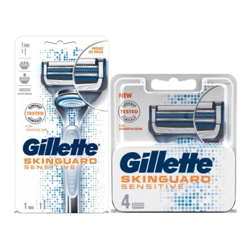 gillette skinguard razor + 4s cartridges