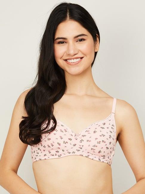 ginger by lifestyle beige full coverage t shirt bra