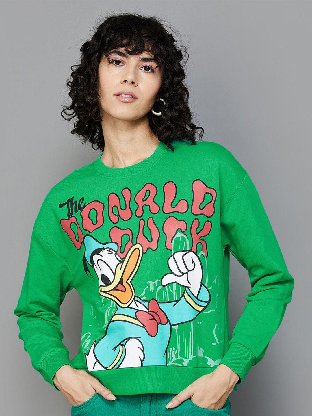 ginger by lifestyle donald duck printed pure cotton sweatshirt