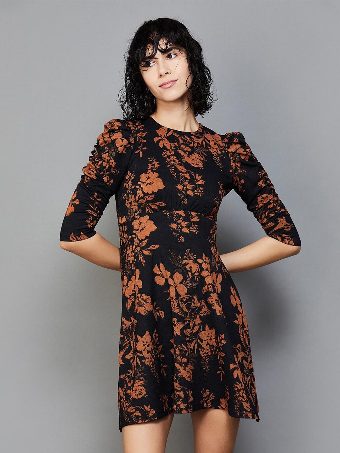 ginger by lifestyle floral printed a-line dress