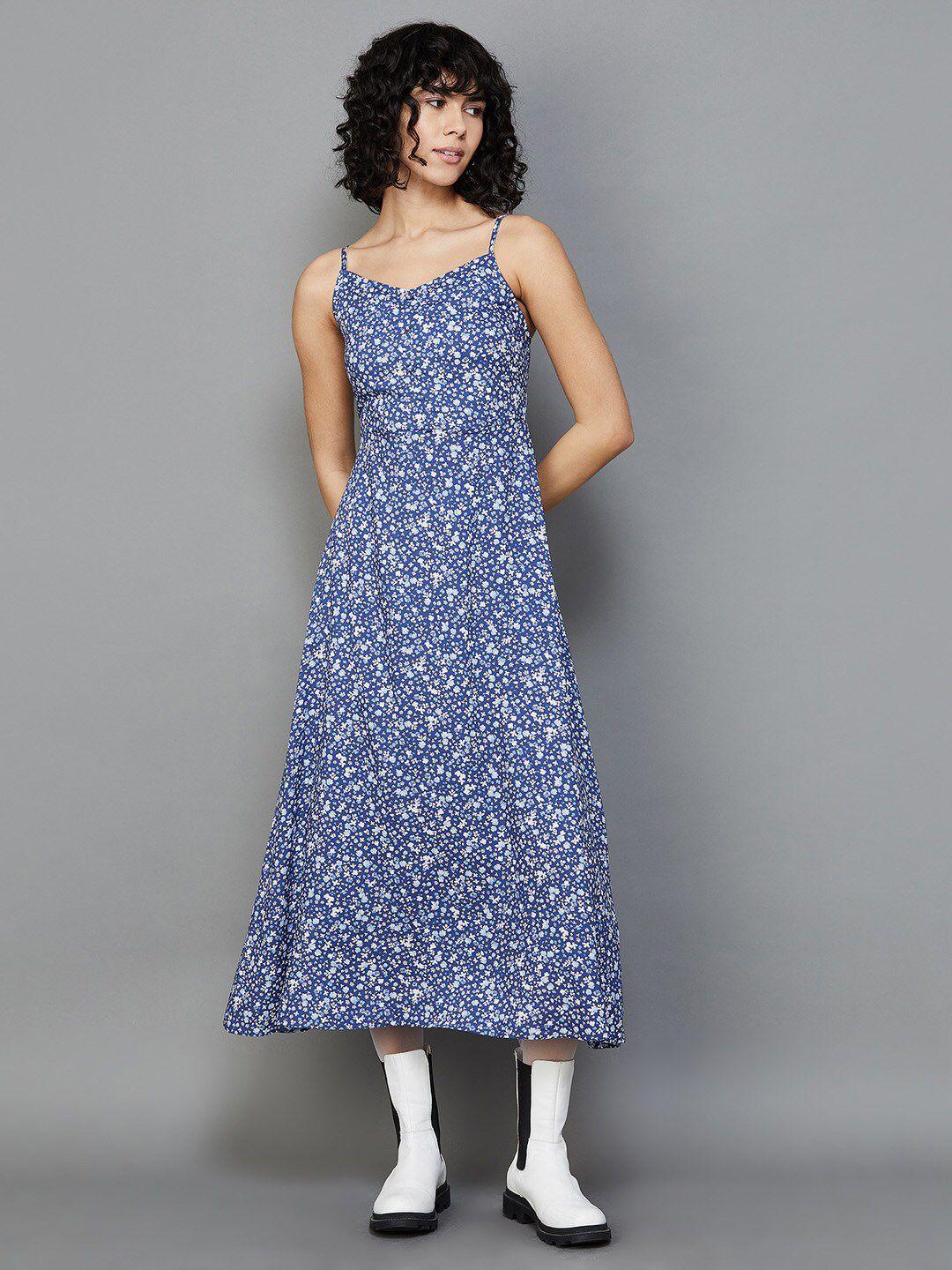 ginger by lifestyle floral printed a-line midi dress