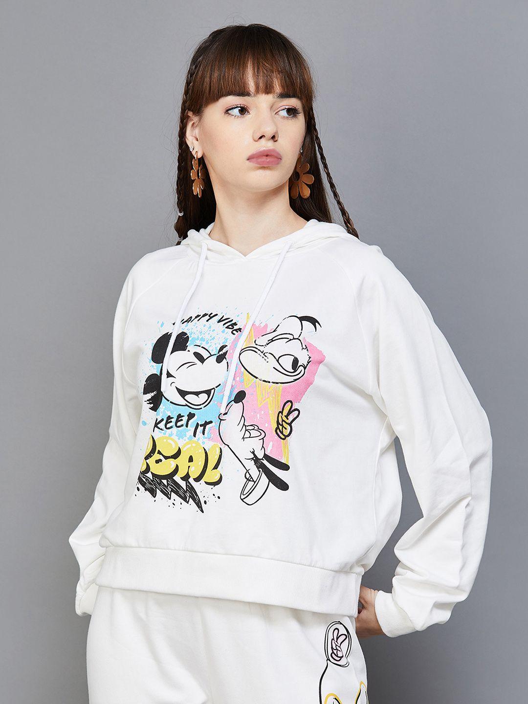 ginger by lifestyle mickey & friends printed pure cotton pullover sweatshirt