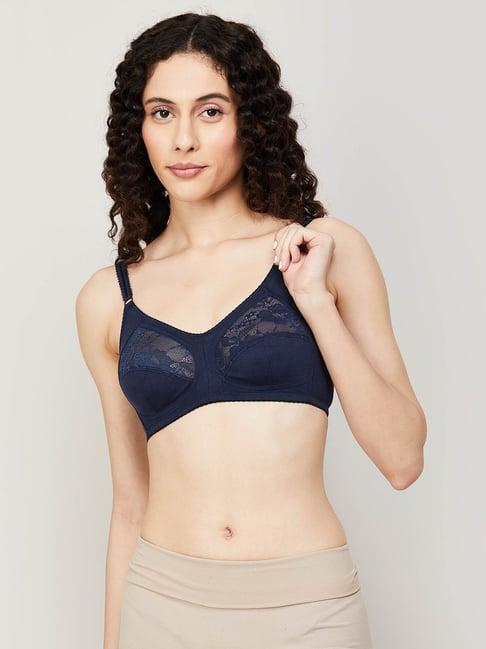 ginger by lifestyle navy lace full coverage everyday bra
