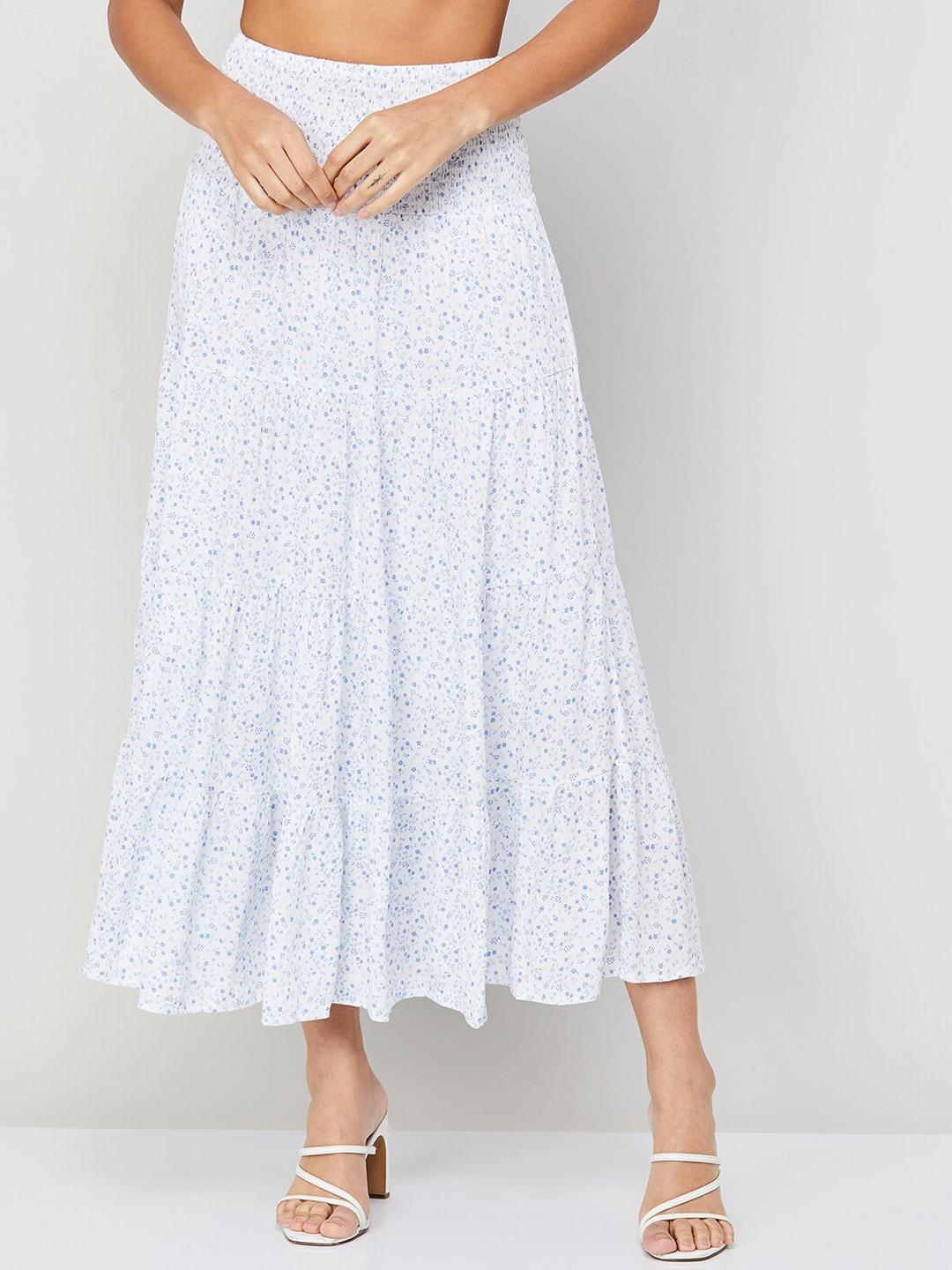 ginger by lifestyle printed flared skirt