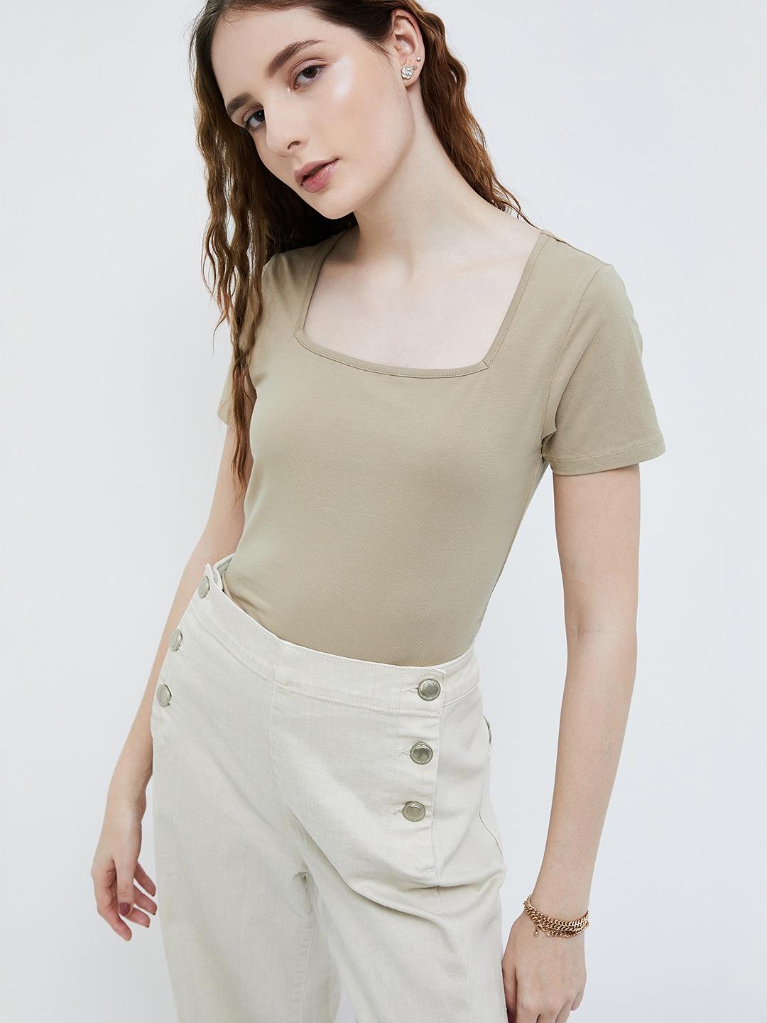 ginger-by-lifestyle-square-neck-cotton-top
