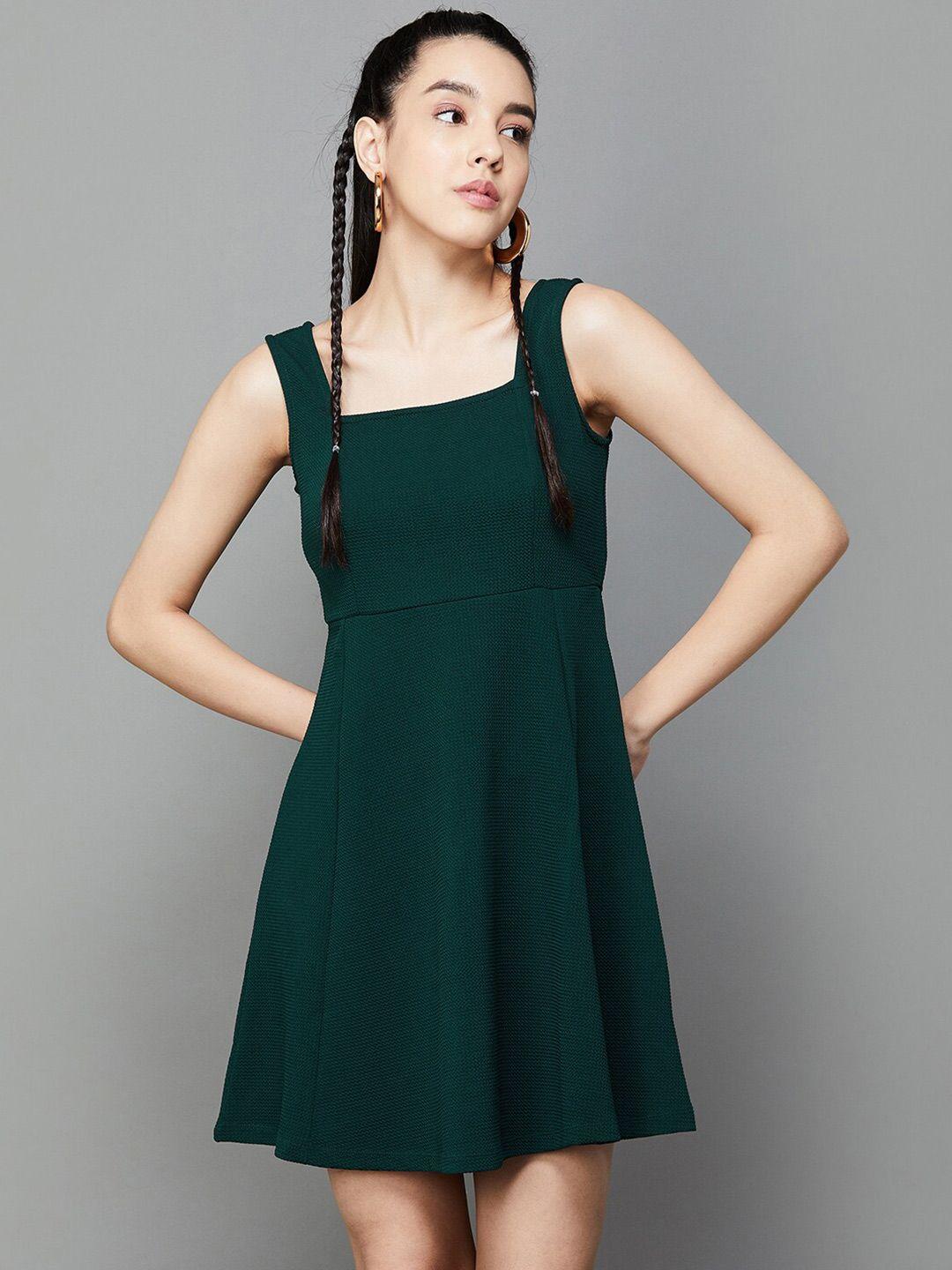 ginger by lifestyle square neck sleeveless a line dress