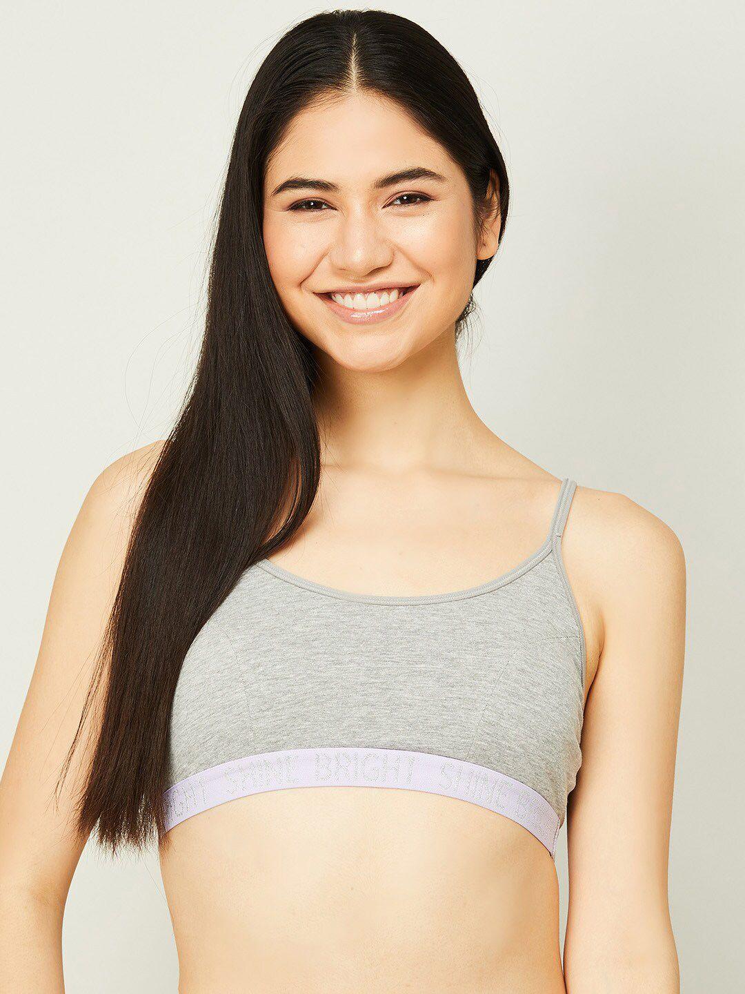 ginger by lifestyle women grey bralette bra underwired heavily padded