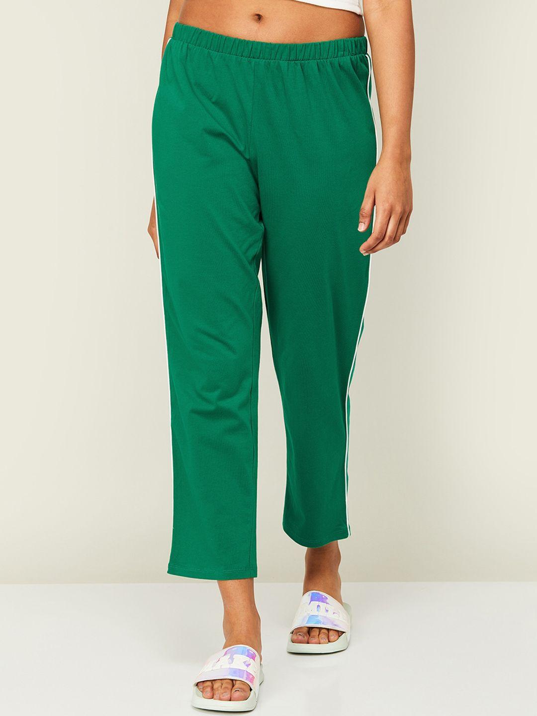ginger by lifestyle women mid-rise cropped cotton lounge pants