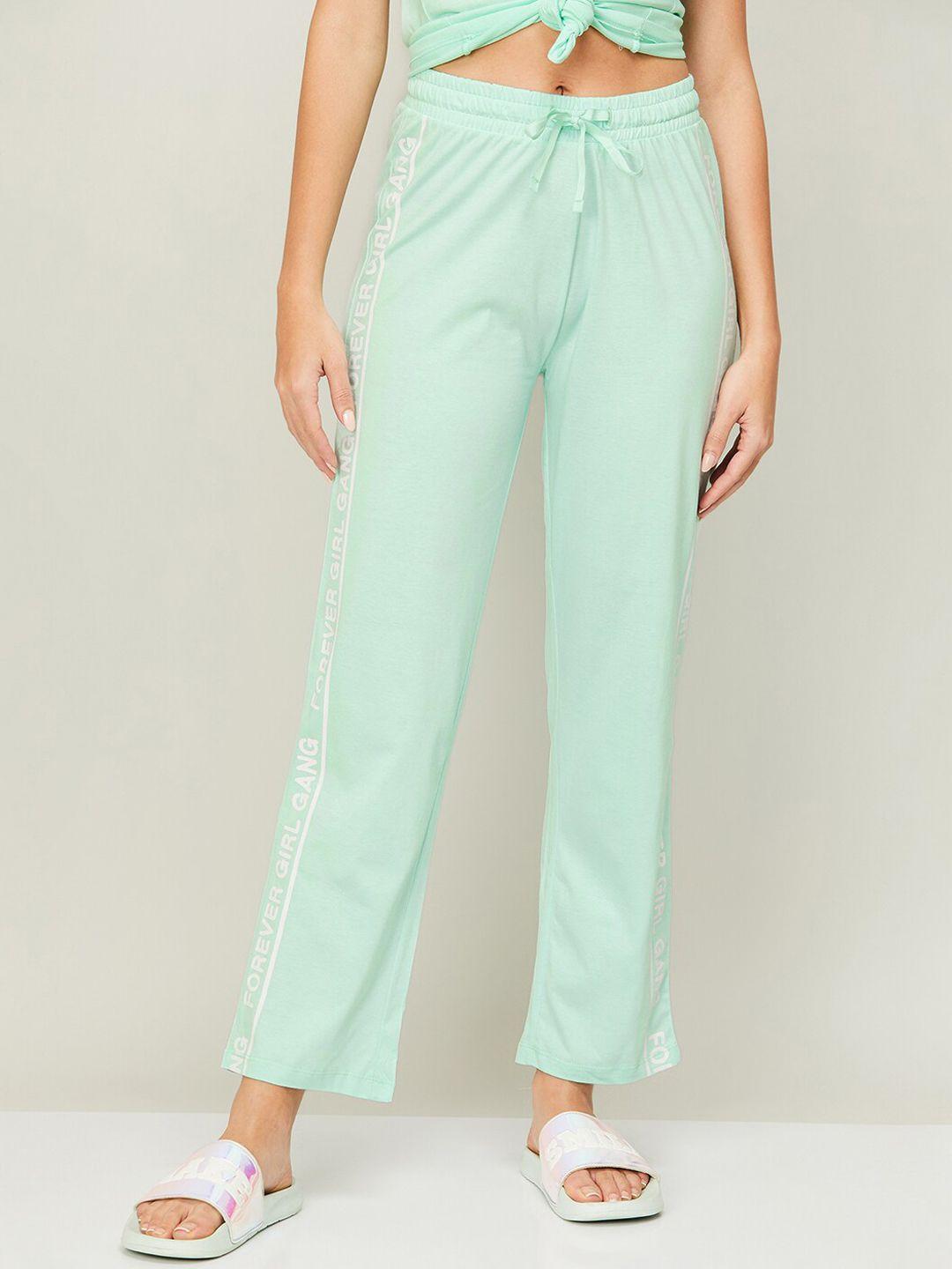 ginger by lifestyle women mid-rise pure cotton lounge pants