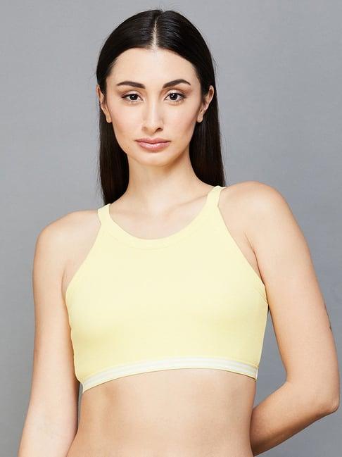 ginger by lifestyle yellow full coverage t-shirt bra