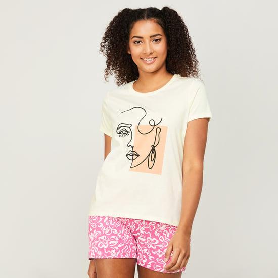 ginger women printed lounge t-shirt