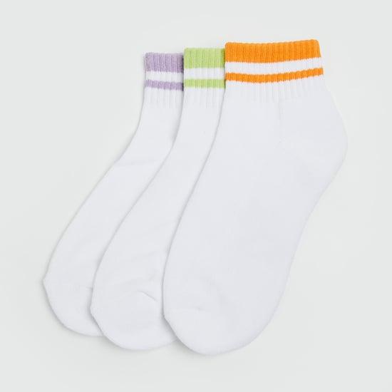 ginger  women striped ankle-length socks - pack of 3