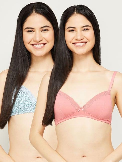 ginger by lifestyle assorted color printed bra - pack of 2