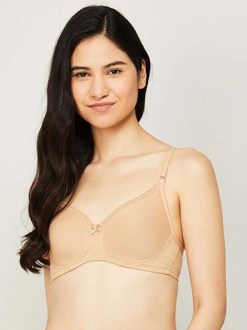 ginger by lifestyle beige padded bra