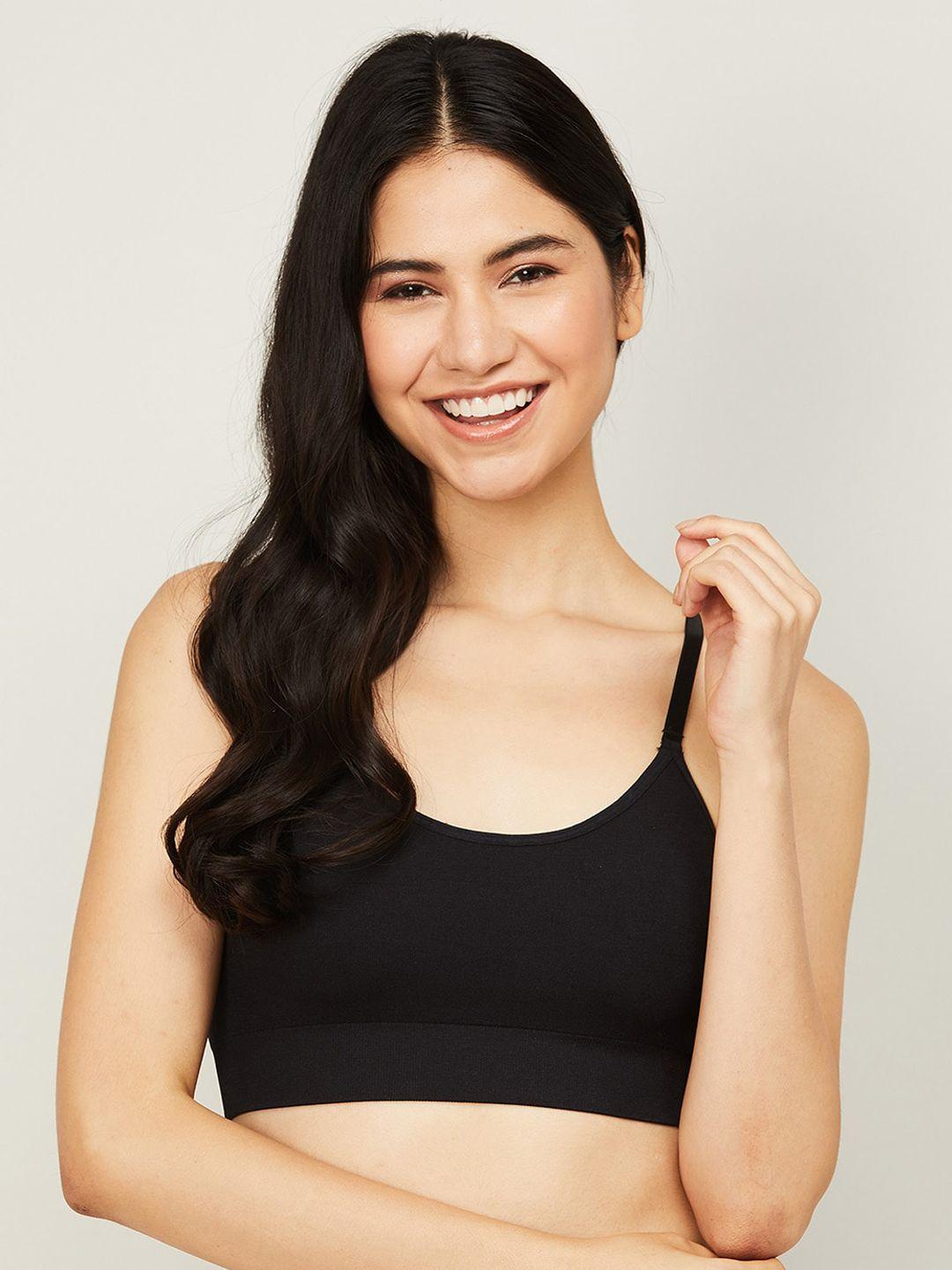 ginger by lifestyle black bra underwired lightly padded