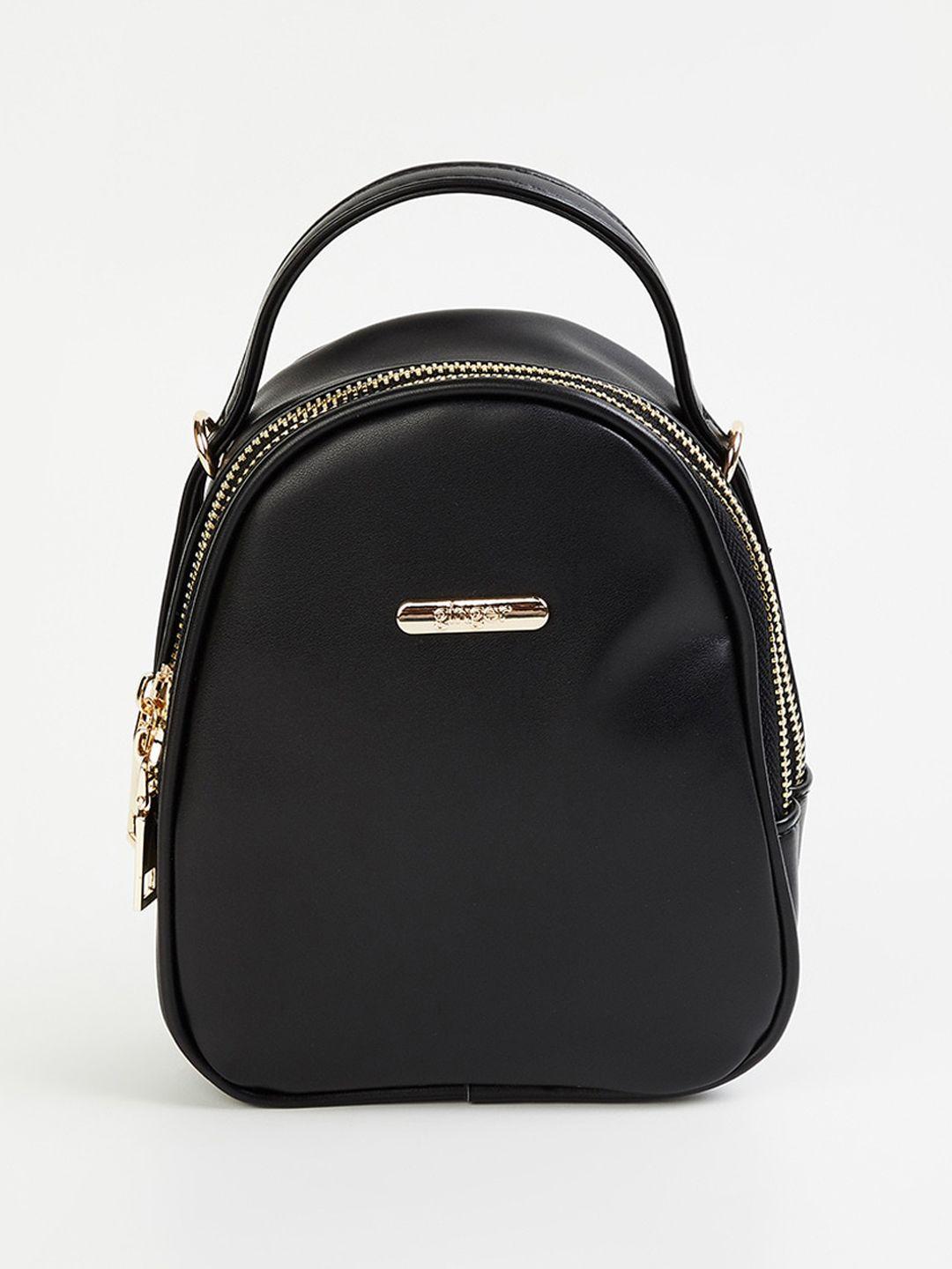 ginger by lifestyle black pu sling bag