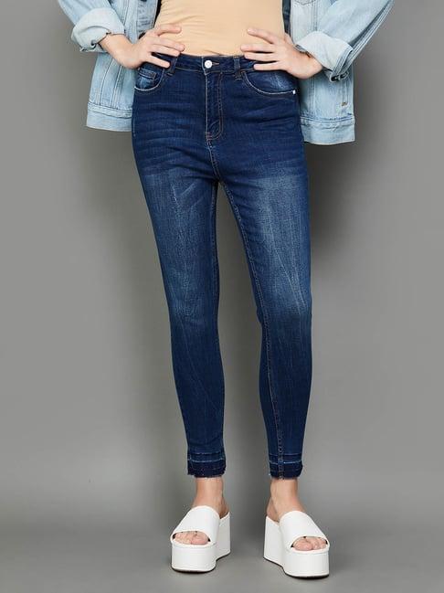 ginger by lifestyle blue mid rise jeans