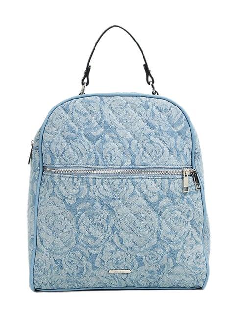 ginger by lifestyle blue printed backpack