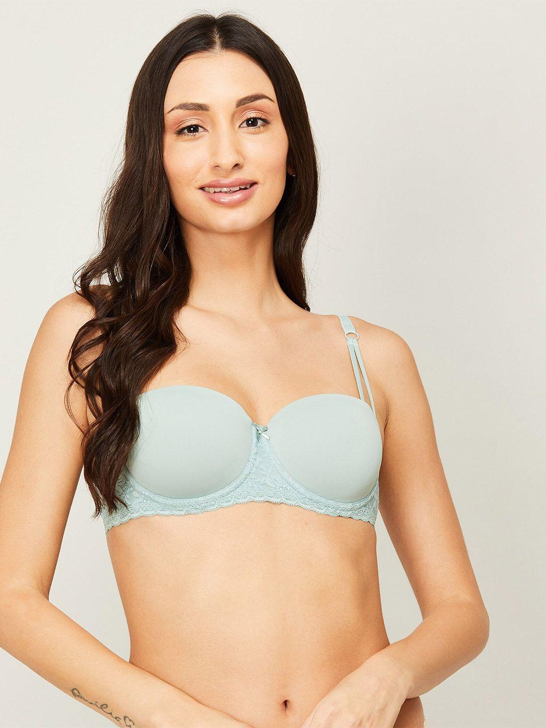 ginger by lifestyle floral lace non padded non-wired medium coverage uv protection bra