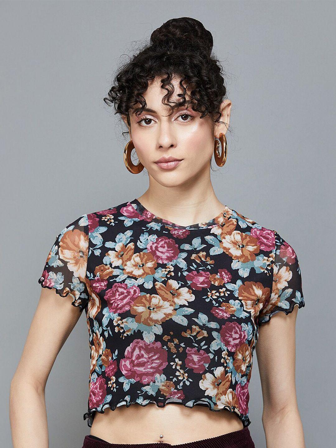 ginger by lifestyle floral print crop top