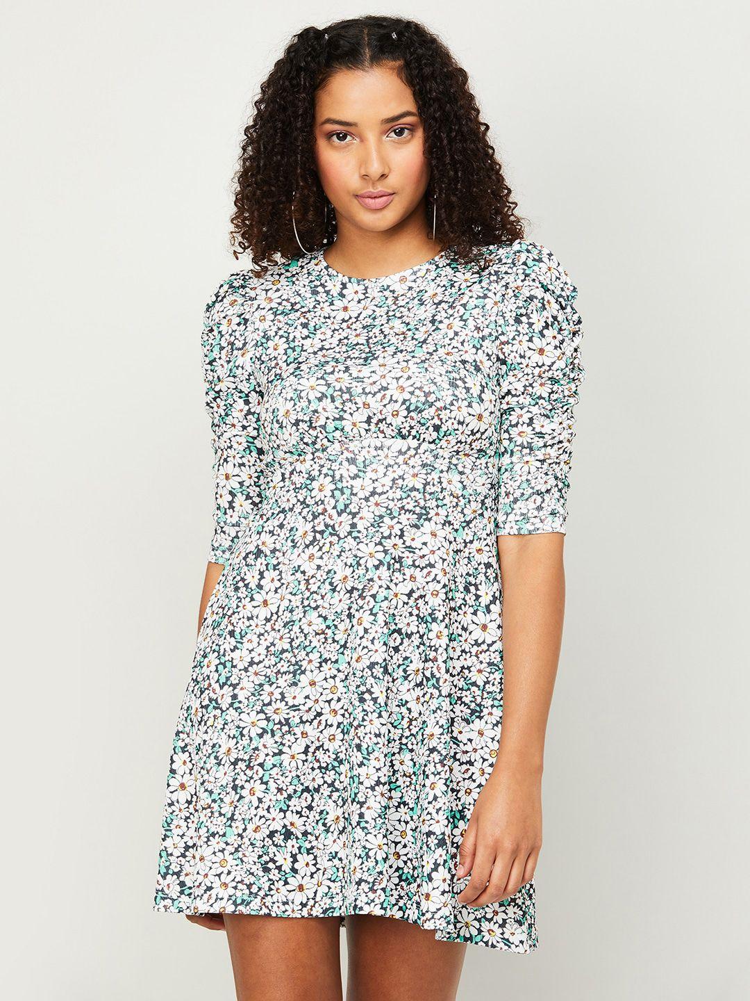 ginger by lifestyle floral print fit & flare dress