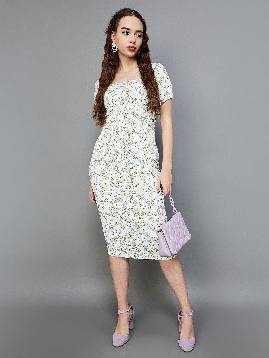 ginger by lifestyle floral print sheath midi dress
