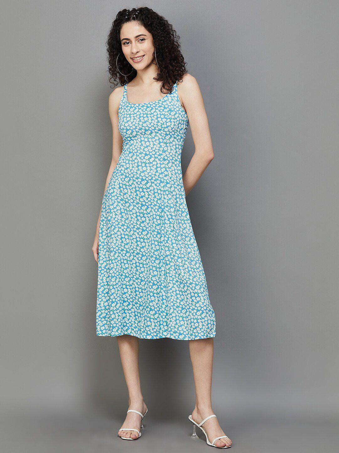 ginger by lifestyle floral printed a-line midi dress