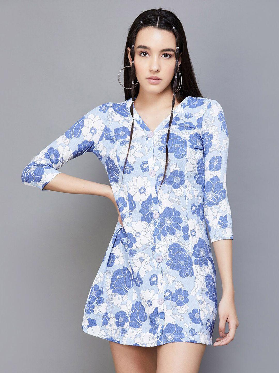 ginger by lifestyle floral printed a line mini dress