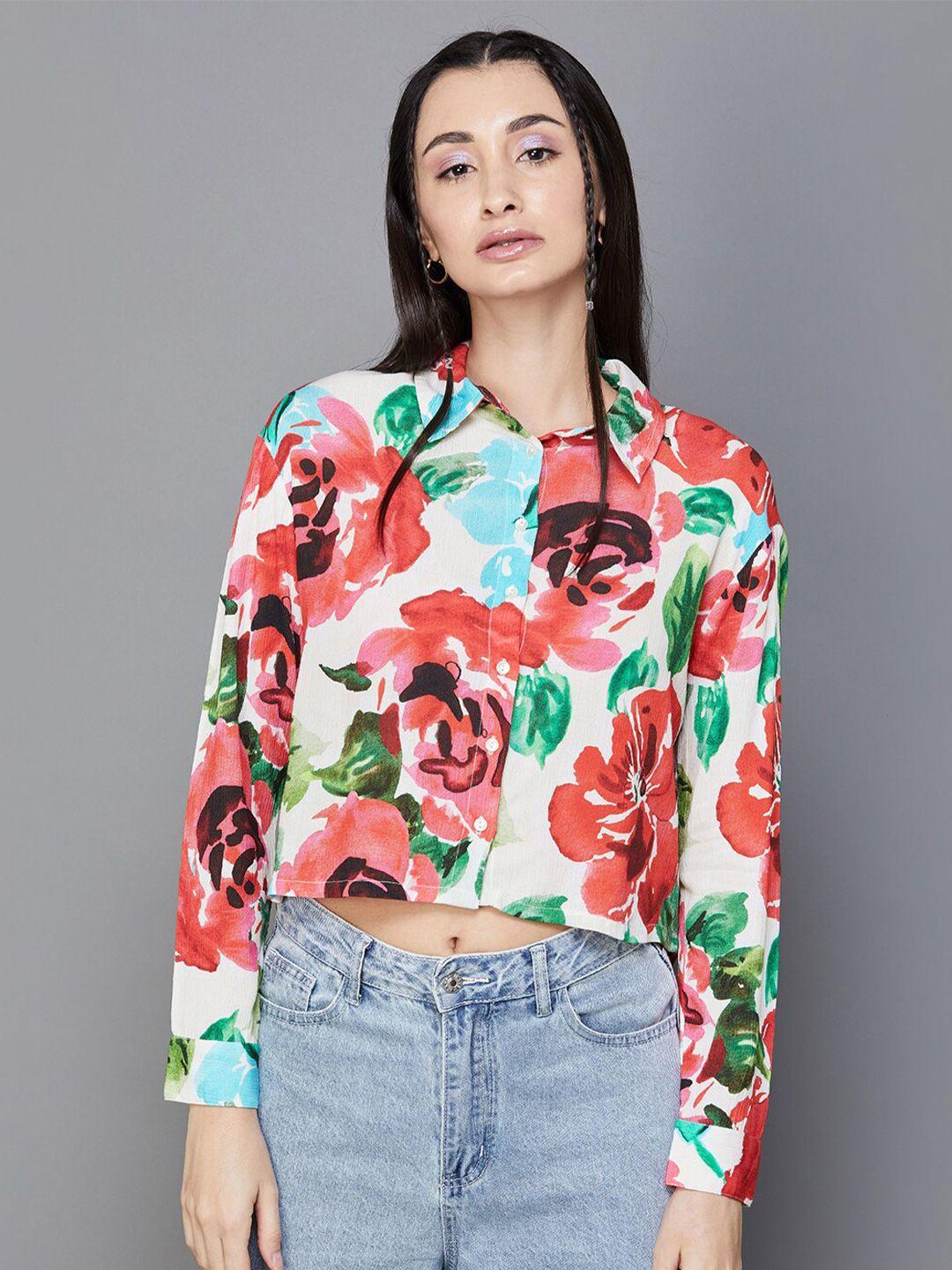 ginger by lifestyle floral printed casula shirt