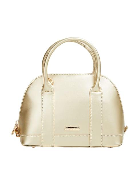 ginger by lifestyle golden handbag